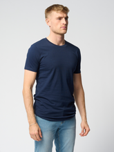 Load image into Gallery viewer, Muscle T-shirt - Navy - TeeShoppen - Blue 4
