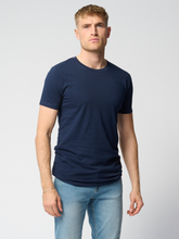 Load image into Gallery viewer, Muscle T-shirt - Navy - TeeShoppen - Blue
