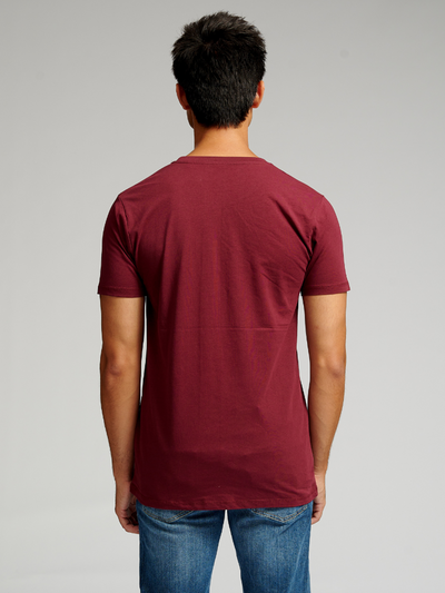 Muscle T-shirt - Burgundy Red - TeeShoppen - Red 7