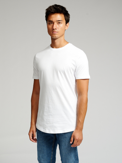 Long T-shirt - White - TeeShoppen - White 3