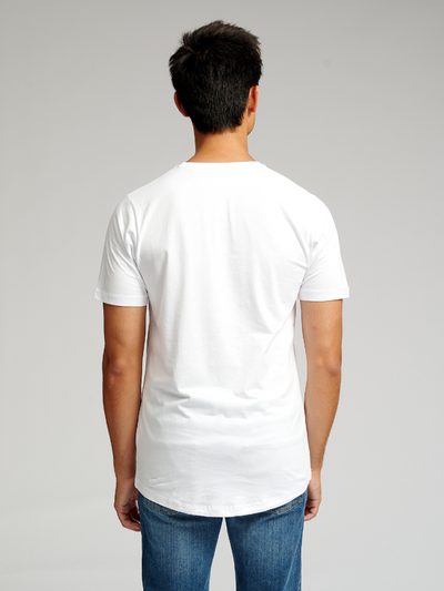 Long T-shirt - White - TeeShoppen - White 4