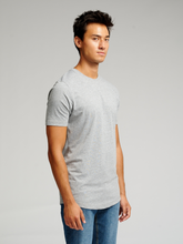 Carregar imagem no visualizador da galeria, Long T-shirt - Grey Melange - TeeShoppen - Grey 2
