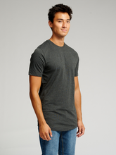 Cargar imagen en el visor de la galería, Long T-shirt - Dark Grey Melange - TeeShoppen - Grey 2
