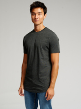 Cargar imagen en el visor de la galería, Long T-shirt - Dark Grey Melange - TeeShoppen - Grey 3
