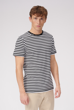 Cargar imagen en el visor de la galería, Nørregade Stripe - Black-White - TeeShoppen - Black 4
