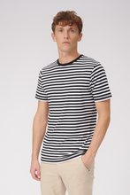 Cargar imagen en el visor de la galería, Nørregade Stripe - Black-White - TeeShoppen - Black 3
