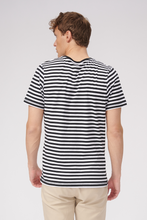 Cargar imagen en el visor de la galería, Nørregade Stripe - Black-White - TeeShoppen - Black 2
