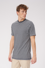 Cargar imagen en el visor de la galería, Nørregade Stripe - Mottled blue-gray - TeeShoppen - Blue 3
