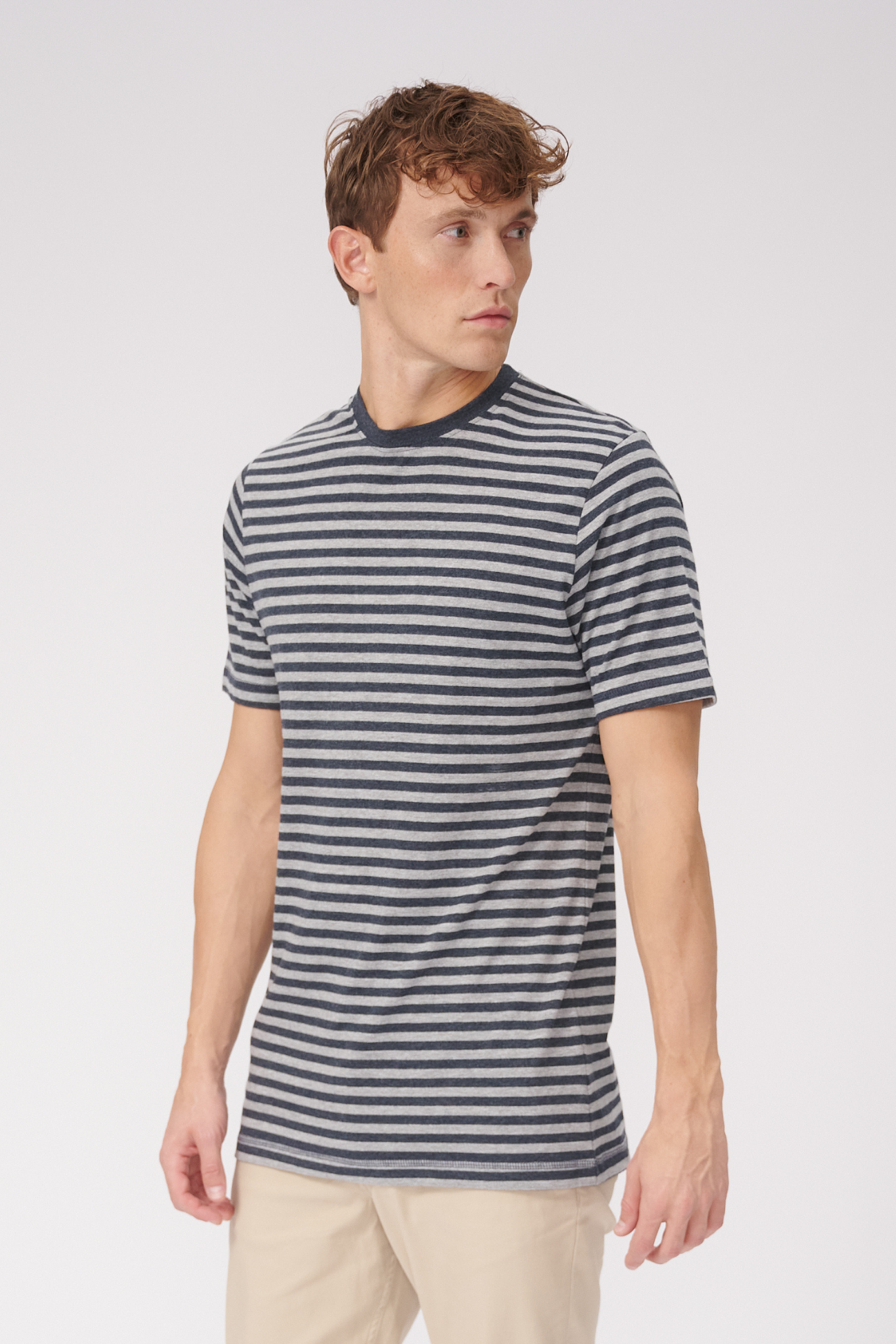 Nørregade Stripe - Mottled blue-gray - TeeShoppen - Blue 3