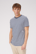 Carregar imagem no visualizador da galeria, Nørregade Stripe - Navy White - TeeShoppen - Blue
