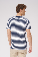 Carregar imagem no visualizador da galeria, Nørregade Stripe - Navy White - TeeShoppen - Blue 2
