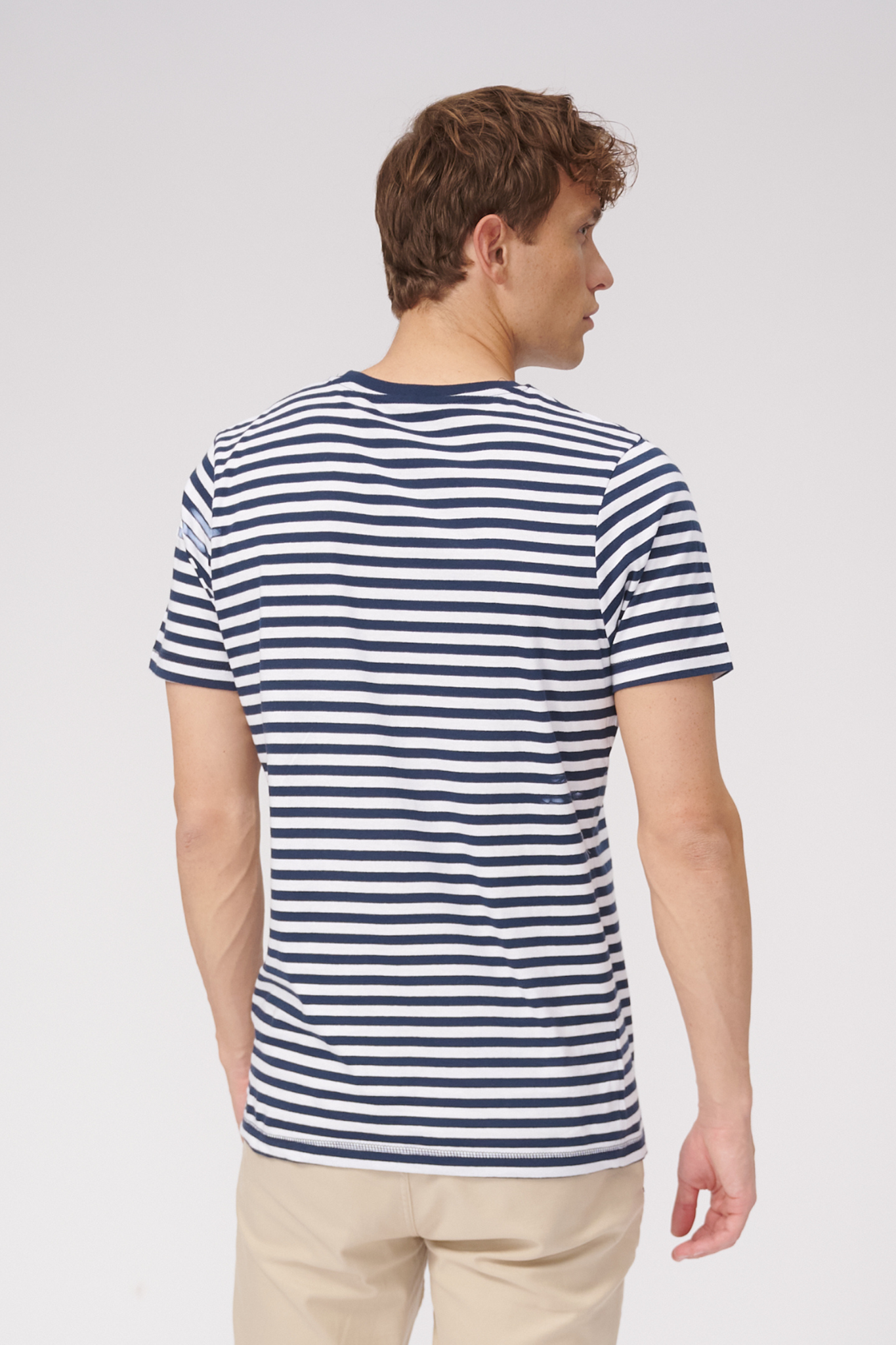 Nørregade Stripe - Navy White - TeeShoppen - Blue 2