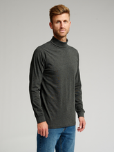 Afbeelding in Gallery-weergave laden, Roll collar sweater - Dark Gray - TeeShoppen - Red 2
