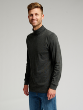 Afbeelding in Gallery-weergave laden, Roll collar sweater - Dark Gray - TeeShoppen - Red 3
