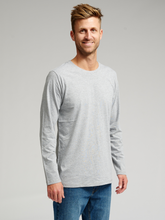 Afbeelding in Gallery-weergave laden, Basic Long-sleeved T-shirt - Gray - TeeShoppen - Grey 2
