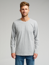 Afbeelding in Gallery-weergave laden, Basic Long-sleeved T-shirt - Gray - TeeShoppen - Grey
