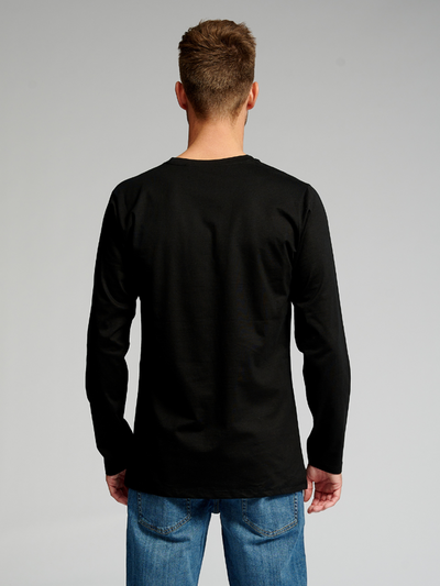 Basic Long-sleeved T-shirt - Black - TeeShoppen - Black 4