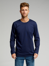 Charger l&#39;image dans la galerie, Basic Long-sleeved T-shirt - Navy - TeeShoppen - Blue
