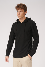 Load image into Gallery viewer, Light hoodie - Black - TeeShoppen - Black
