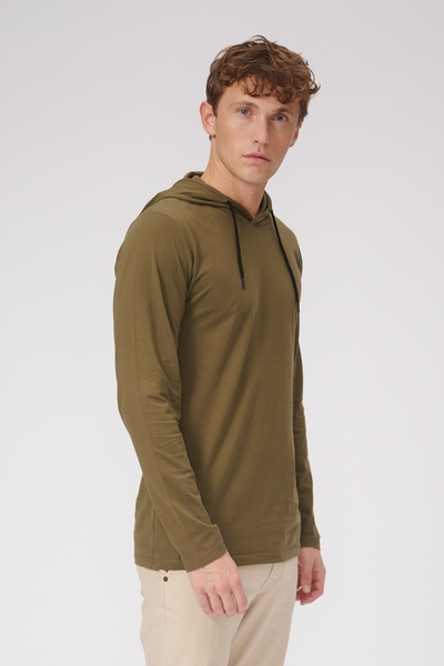 Light hoodie - Olive - TeeShoppen - Green 2