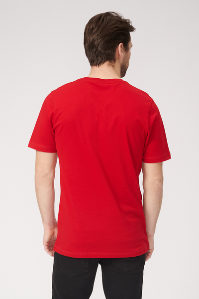 Basic Vneck t-shirt - Red - TeeShoppen - Red 2