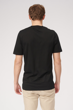 Load image into Gallery viewer, Basic Vneck t-shirt - Black - TeeShoppen - Black 2
