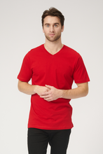 Cargar imagen en el visor de la galería, Basic Vneck t-shirt - Red - TeeShoppen - Red
