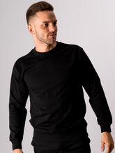 Load image into Gallery viewer, Basic Crewneck - Black - TeeShoppen - Black
