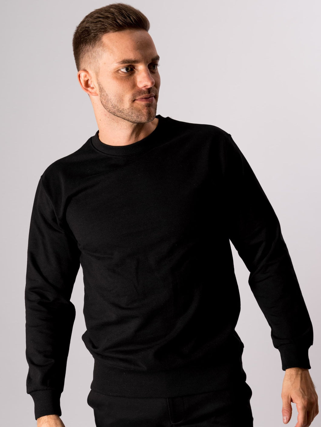 Basic Crewneck - Black - TeeShoppen - Black