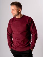 Charger l&#39;image dans la galerie, Basic Crewneck - Burgundy Red - TeeShoppen - Red 3
