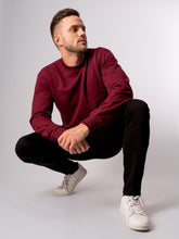 Charger l&#39;image dans la galerie, Basic Crewneck - Burgundy Red - TeeShoppen - Red
