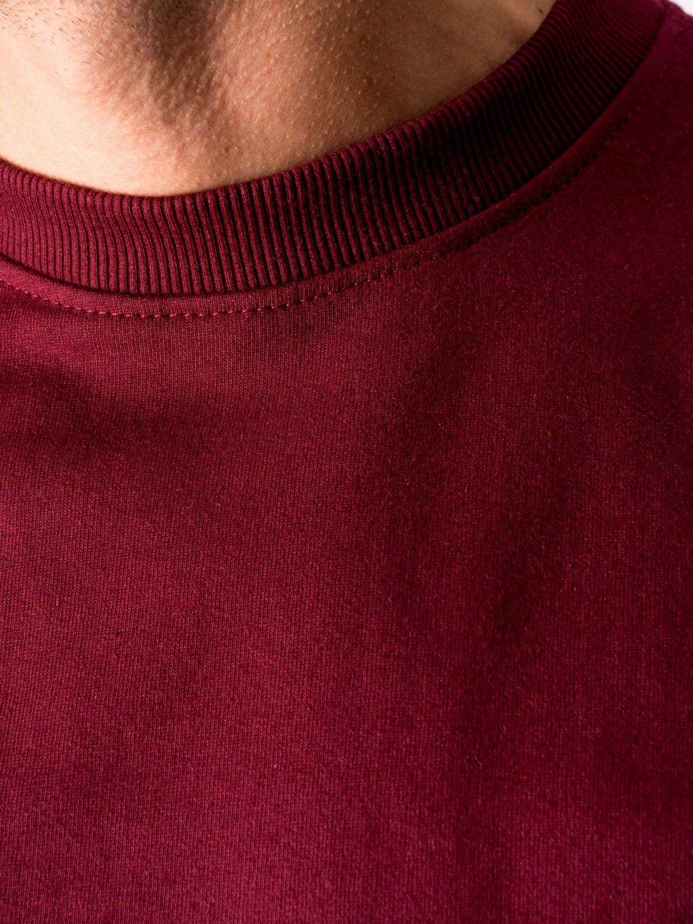 Basic Crewneck - Burgundy Red - TeeShoppen - Red 5