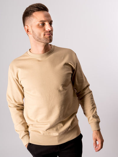 Basic Crewneck - Khaki - TeeShoppen - Khaki 4