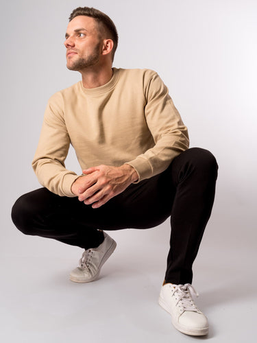 Basic Crewneck - Khaki - TeeShoppen - Khaki