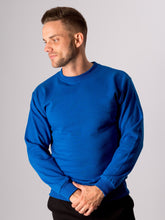 Cargar imagen en el visor de la galería, Basic Crewneck - Swedish Blue - TeeShoppen - Blue 3
