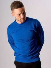 Cargar imagen en el visor de la galería, Basic Crewneck - Swedish Blue - TeeShoppen - Blue 2
