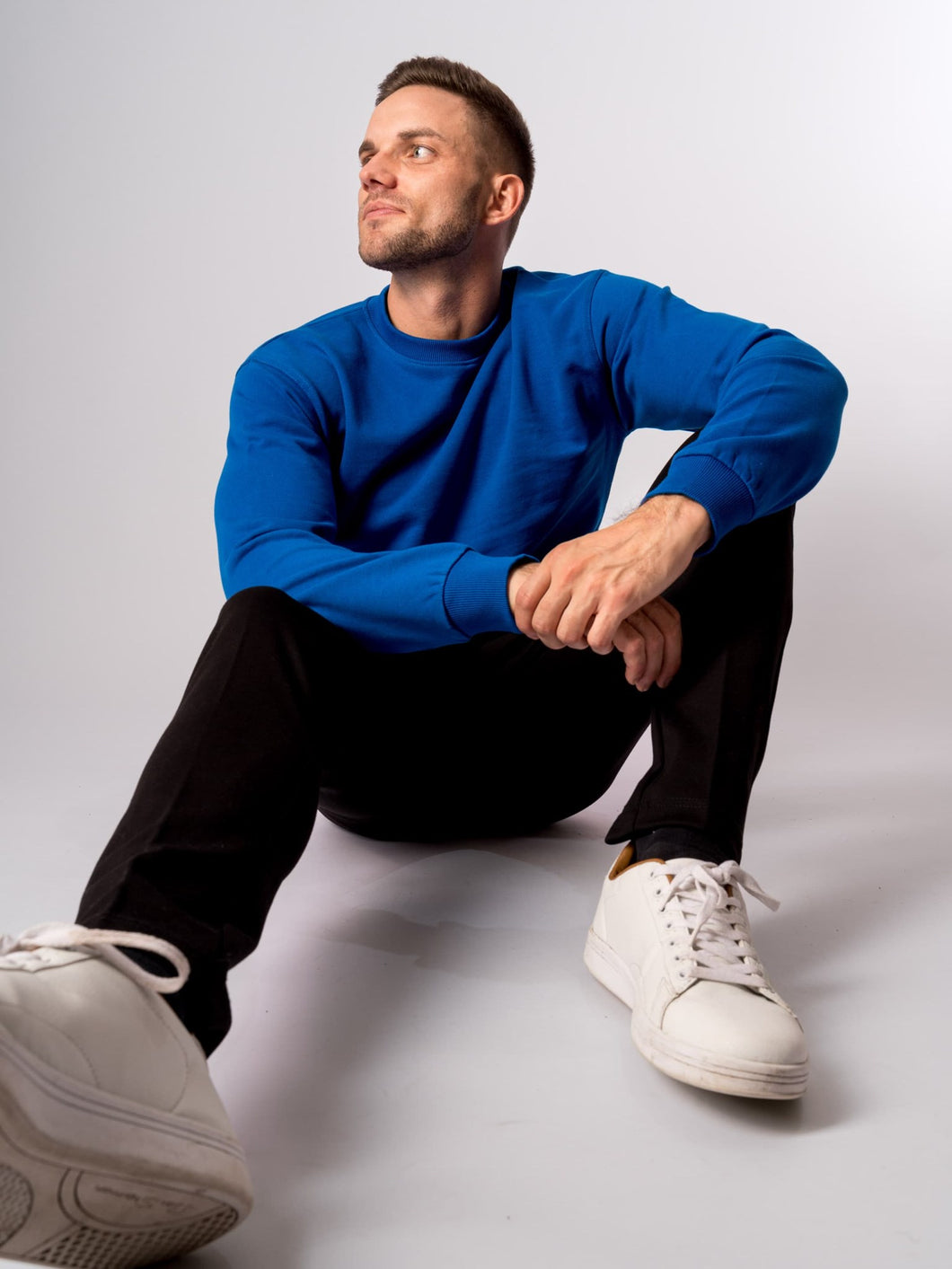 Basic Crewneck - Swedish Blue - TeeShoppen - Blue