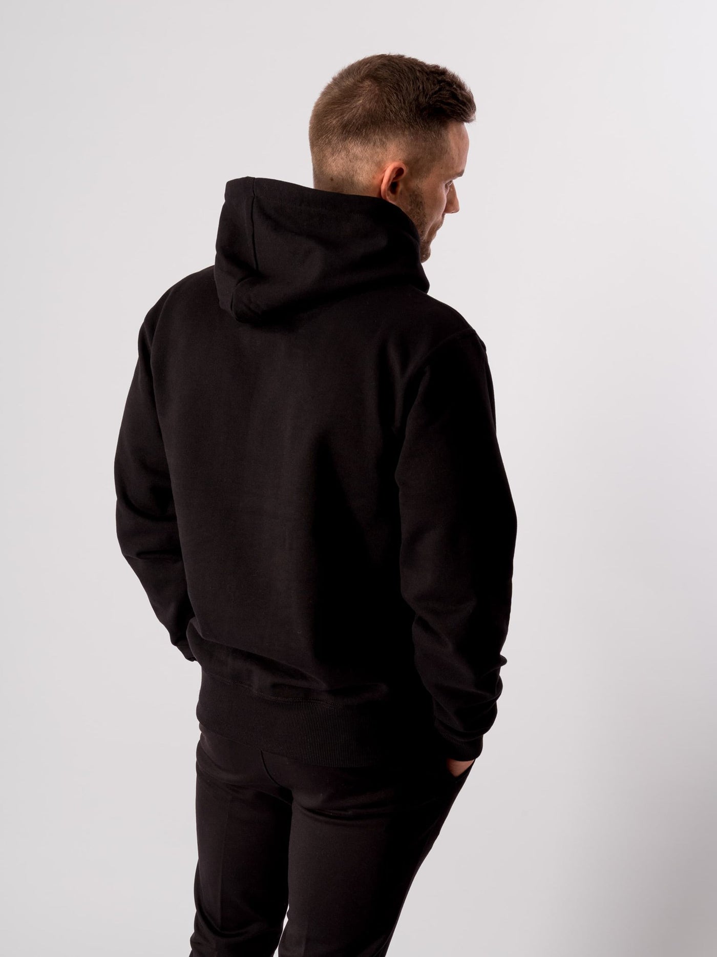 Basic Hoodie - Black - TeeShoppen - Black 3