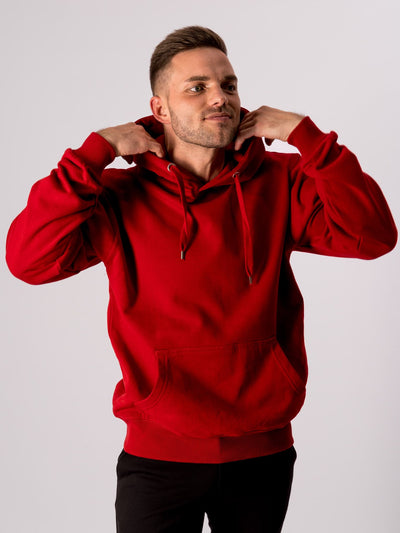 Basic Hoodie - Red - TeeShoppen - Red 2