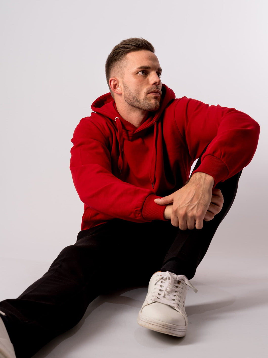 Basic Hoodie - Red - TeeShoppen - Red