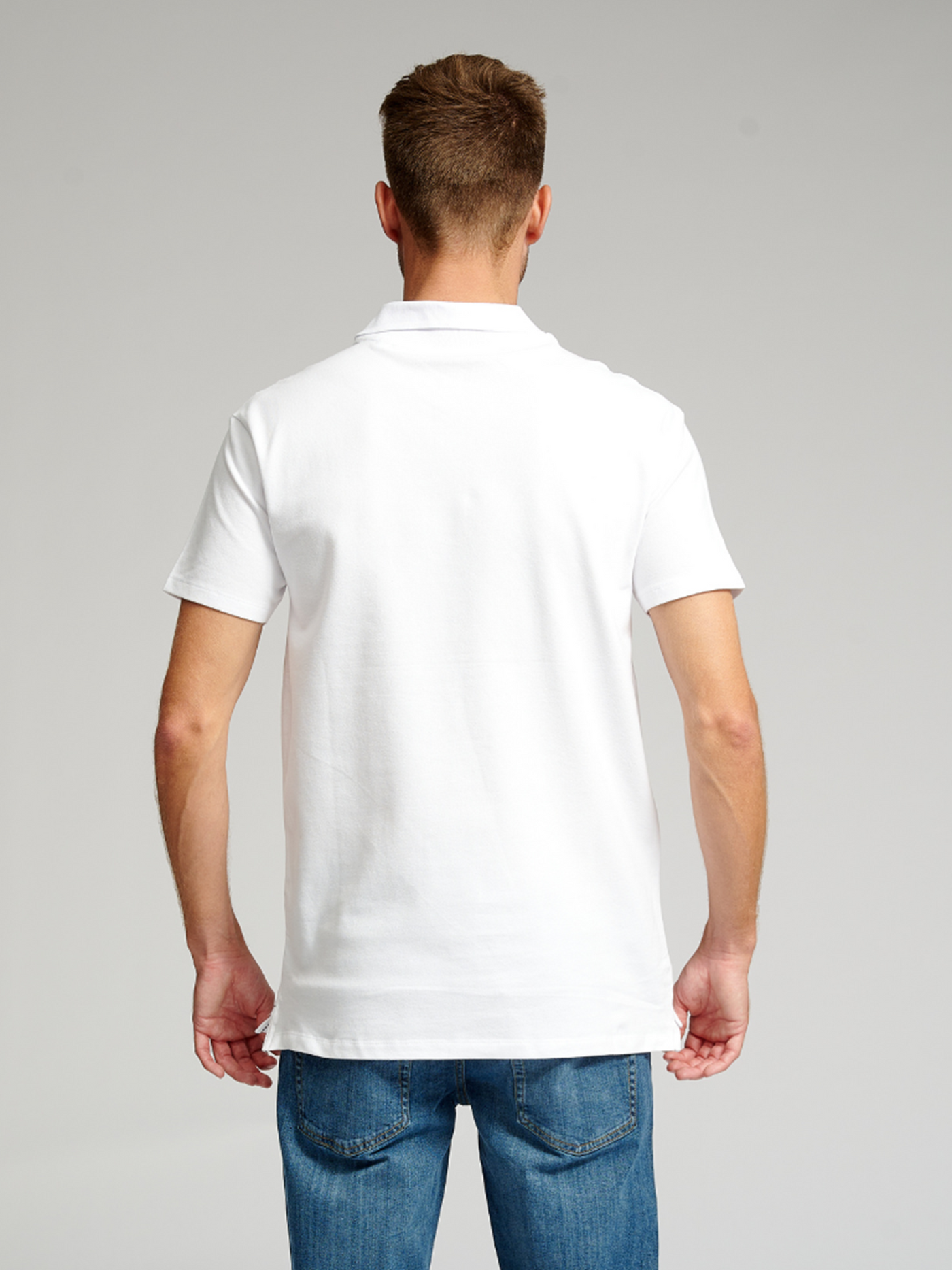 Muscle Polo Shirt - White - TeeShoppen - White 4