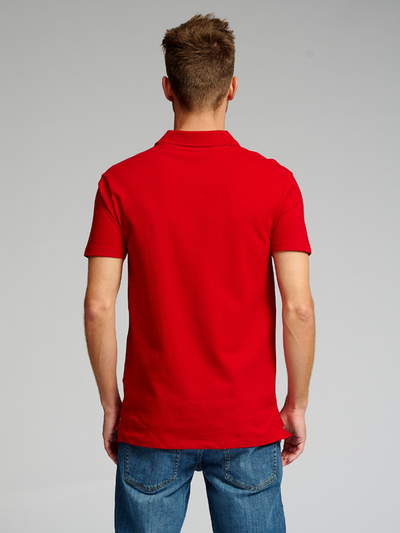 Muscle Polo Shirt - Red - TeeShoppen - Red 4