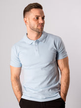 Carregar imagem no visualizador da galeria, Muscle Polo Shirt - Light Blue - TeeShoppen - Blue 2
