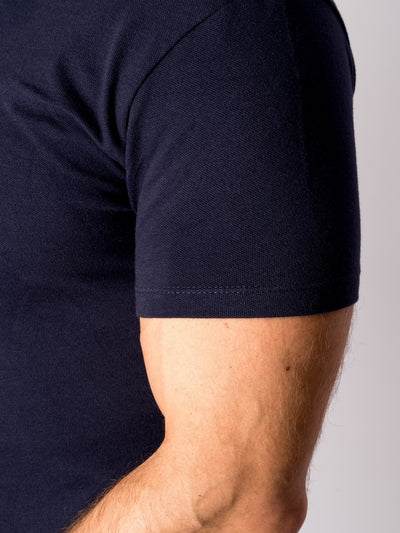 Muscle Polo Shirt - Navy - TeeShoppen - Blue 2