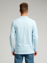 Charger l&#39;image dans la galerie, Muscle Long Sleeve Polo Shirt - Light Blue - TeeShoppen - Blue 4
