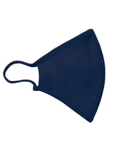 Load image into Gallery viewer, Cloth mask - Navy (organic cotton) - TeeShoppen - Blue 2
