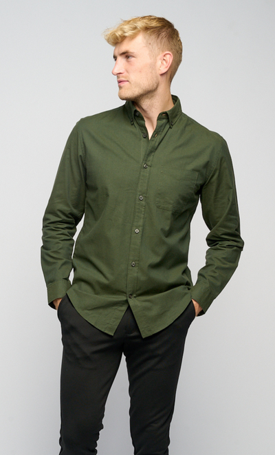 The Original Performance Oxford Shirt - Forest Night - TeeShoppen - Green 3