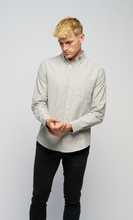 Load image into Gallery viewer, The Original Performance Oxford Shirt - Grey Melange - TeeShoppen - Grey 3
