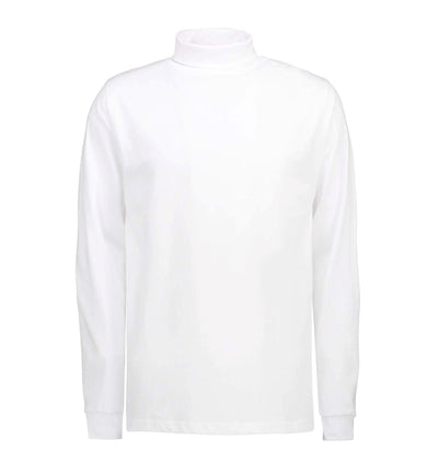 Roll collar sweater - White - TeeShoppen - Red 5