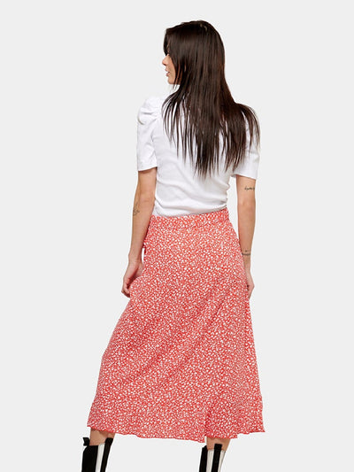 Anna flowered wrap skirt - Red - Amis de Copenhague - Red 3